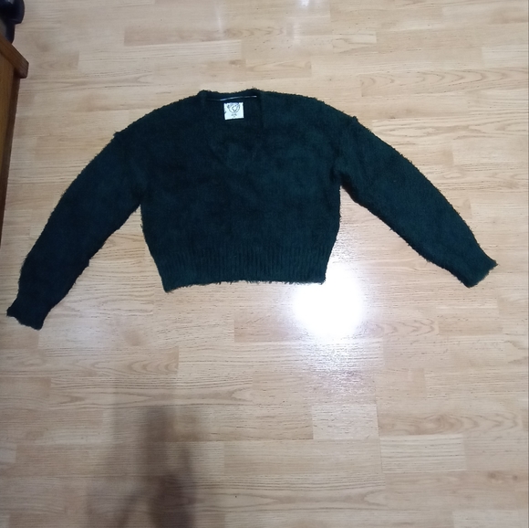 Free People. WE THE FREE.  Theo sweater in deepest spruce. Size xs. EUC. - Picture 2 of 10